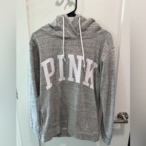 PINK Victoria’s Secret Oversized Logo Sweater in Gray XS